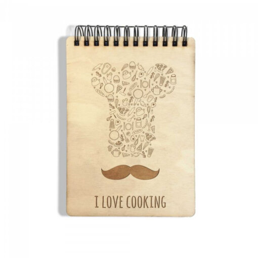 Dřevěný poznámkový blok Kuchař - malý